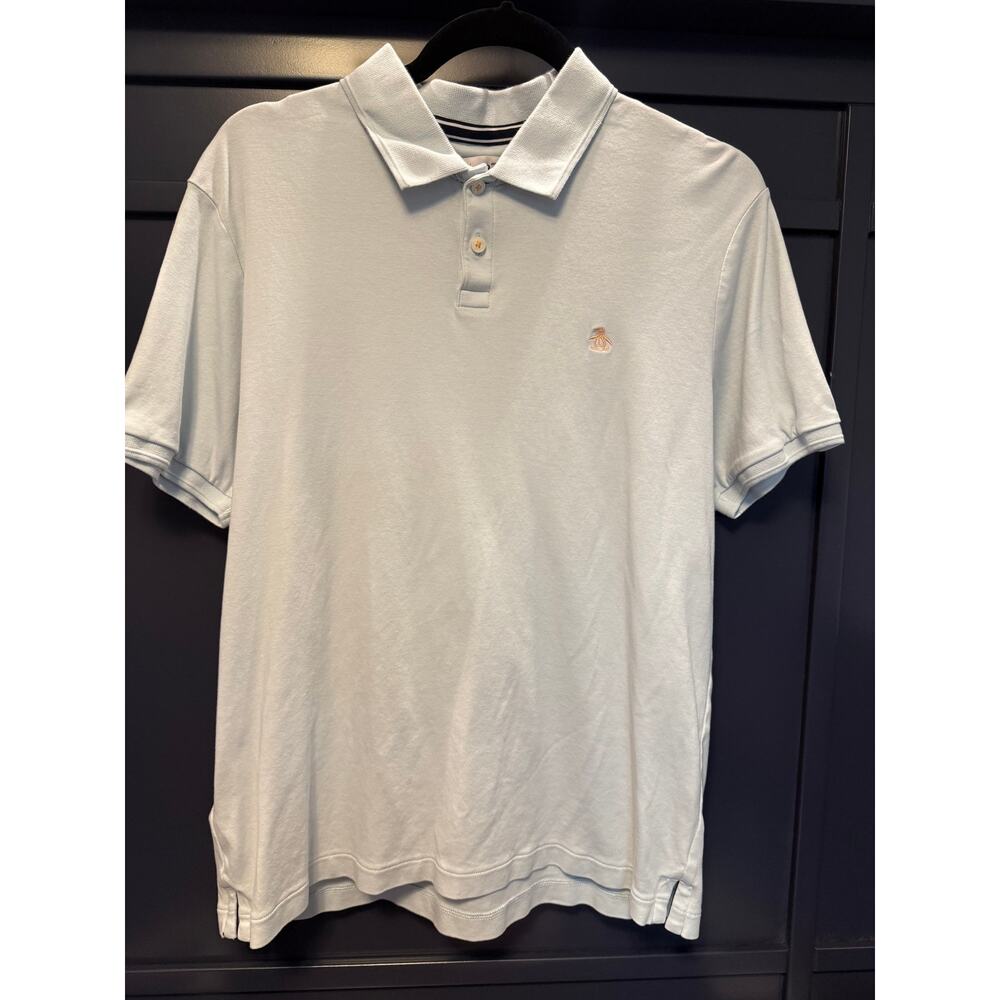 Original Penguin Men's Polo | Light Blue | 100% Cotton | Size Large classic fit